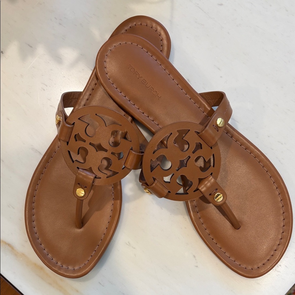Tory Burch Tan Leather Sandals